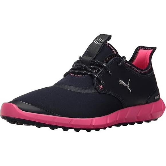 NWT PUMA Women's Ignite Spikeless Golf Shoe, Peacoat Silver-Knockout Pink-7.5 M - Picture 2 of 7